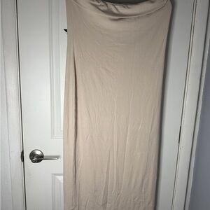 Chic Beige Maxi Skirt